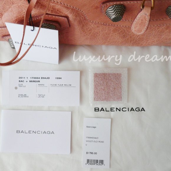 BALENCIAGA THE GIANT CITY Handbag Pink Rose - Picture 8 of 9